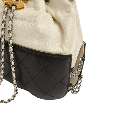 Chanel Bucket Bag Gabrielle Bucket Bag in White, Calfskin Leather — Lifestyle View