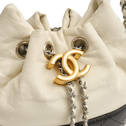 Chanel Bucket Bag Gabrielle Bucket Bag in White, Calfskin Leather — Alternate View 8