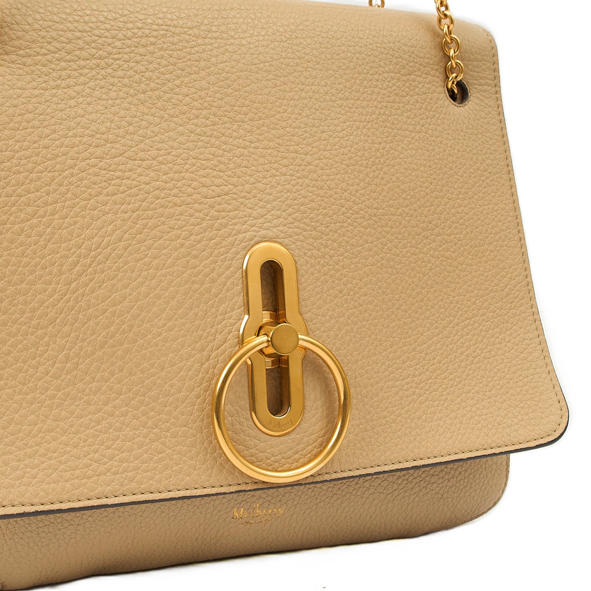 Mulberry Shoulder Bag Marloes Satchel in Brown, Calfskin Leather — Lifestyle View