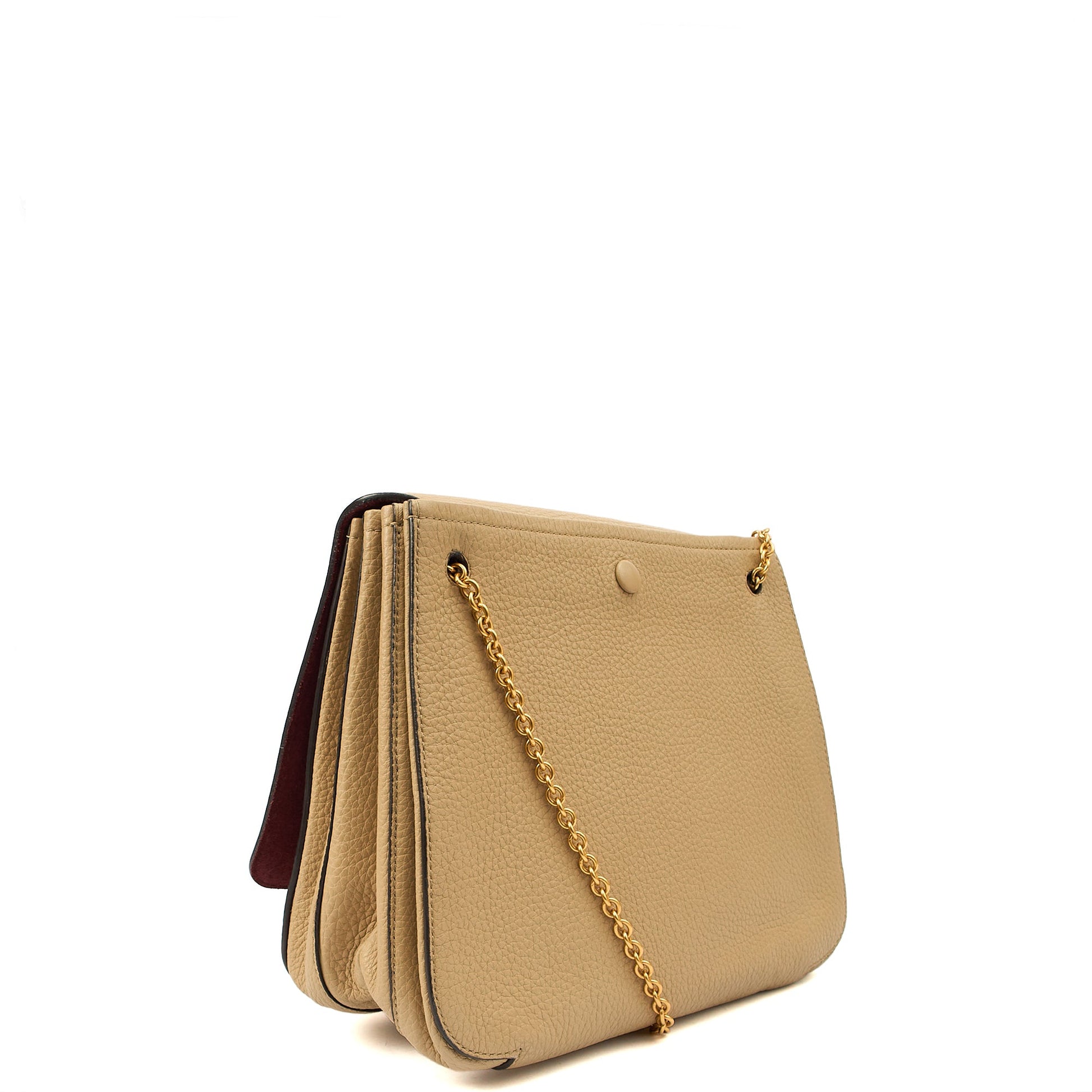 Mulberry Shoulder Bag Marloes Satchel in Brown, Calfskin Leather — Side View