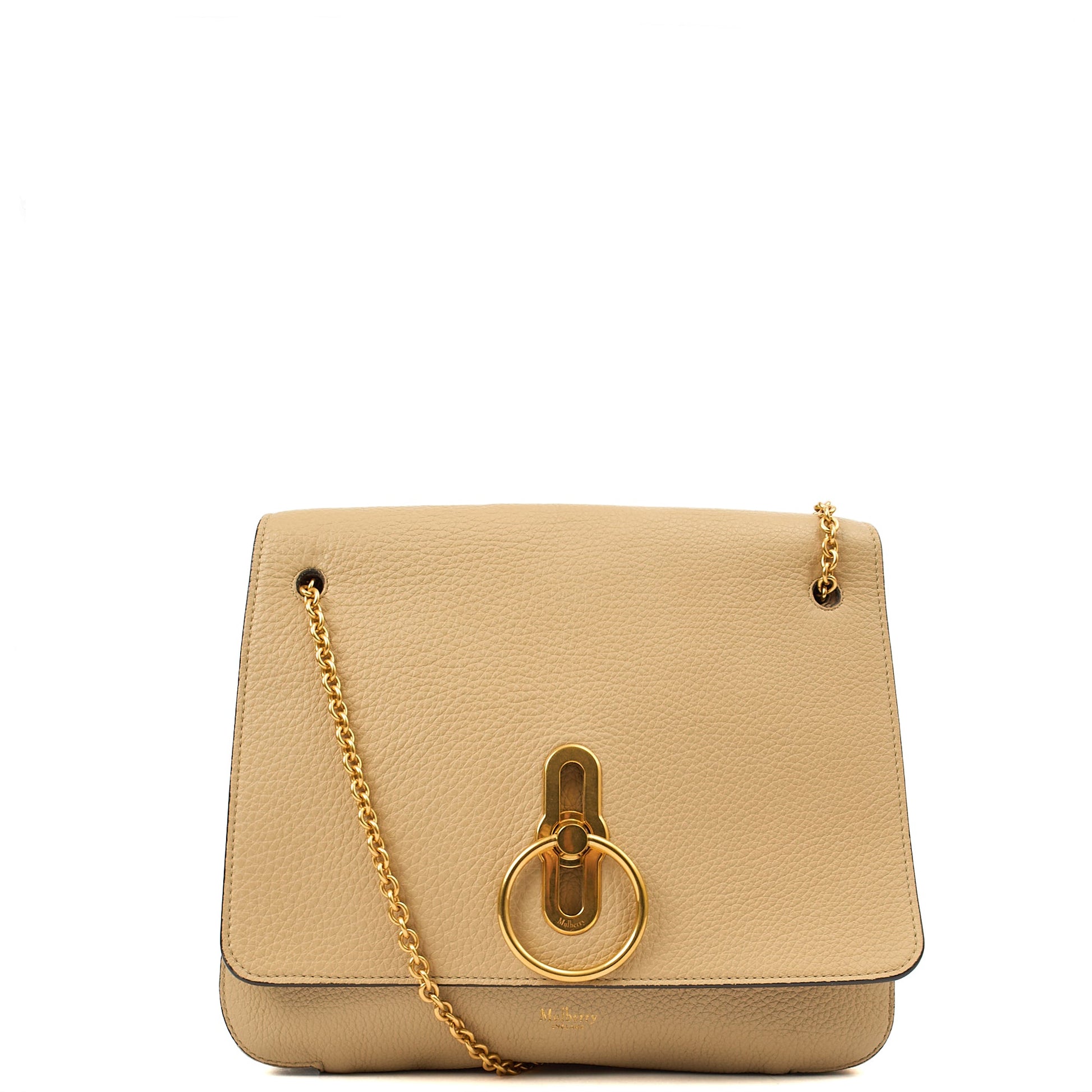 Mulberry Shoulder Bag Marloes Satchel in Brown, Calfskin Leather — Front View