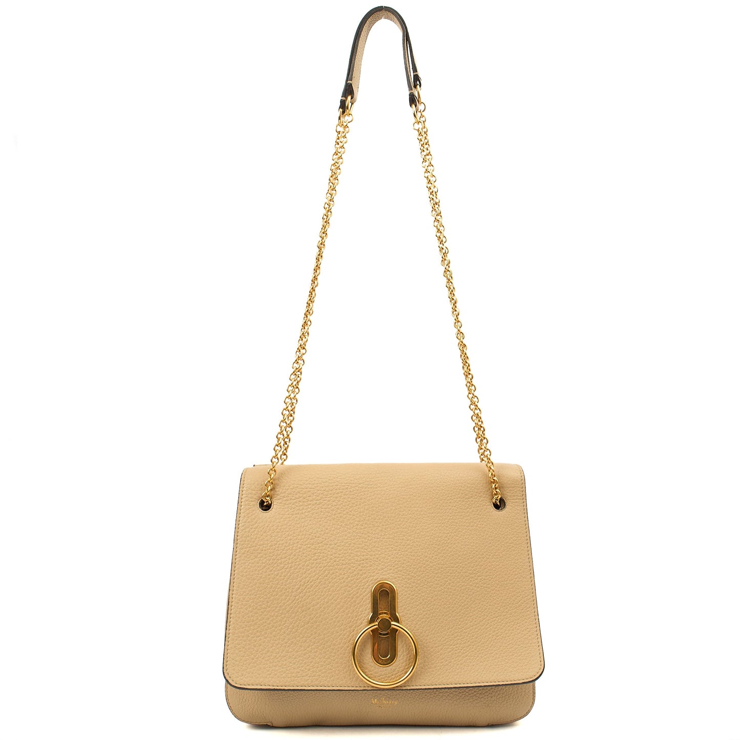 Mulberry Shoulder Bag Marloes Satchel in Brown, Calfskin Leather — Detail View