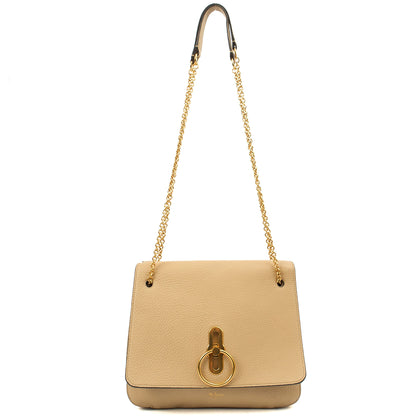 Mulberry Shoulder Bag Marloes Satchel in Brown, Calfskin Leather — Detail View