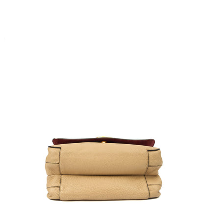 Mulberry Shoulder Bag Marloes Satchel in Brown, Calfskin Leather — Top View