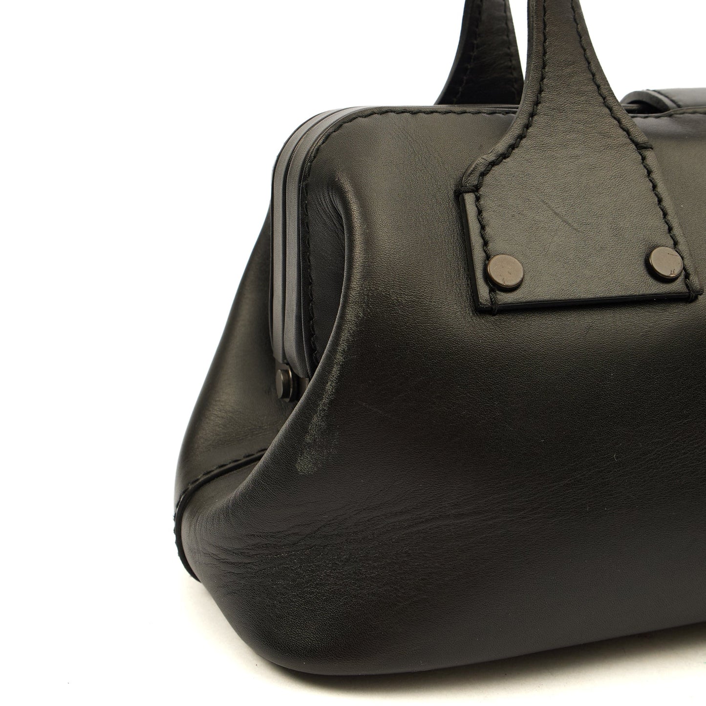 Gucci Top Handle Vintage Shoulder Bag in Black, Leather — Alternate View 7