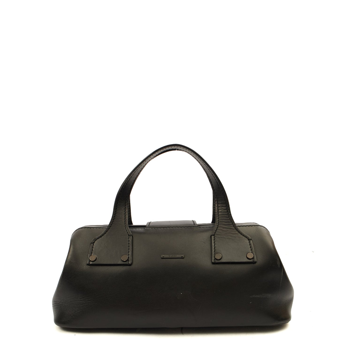 Gucci Top Handle Vintage Shoulder Bag in Black, Leather — Alternate View 12