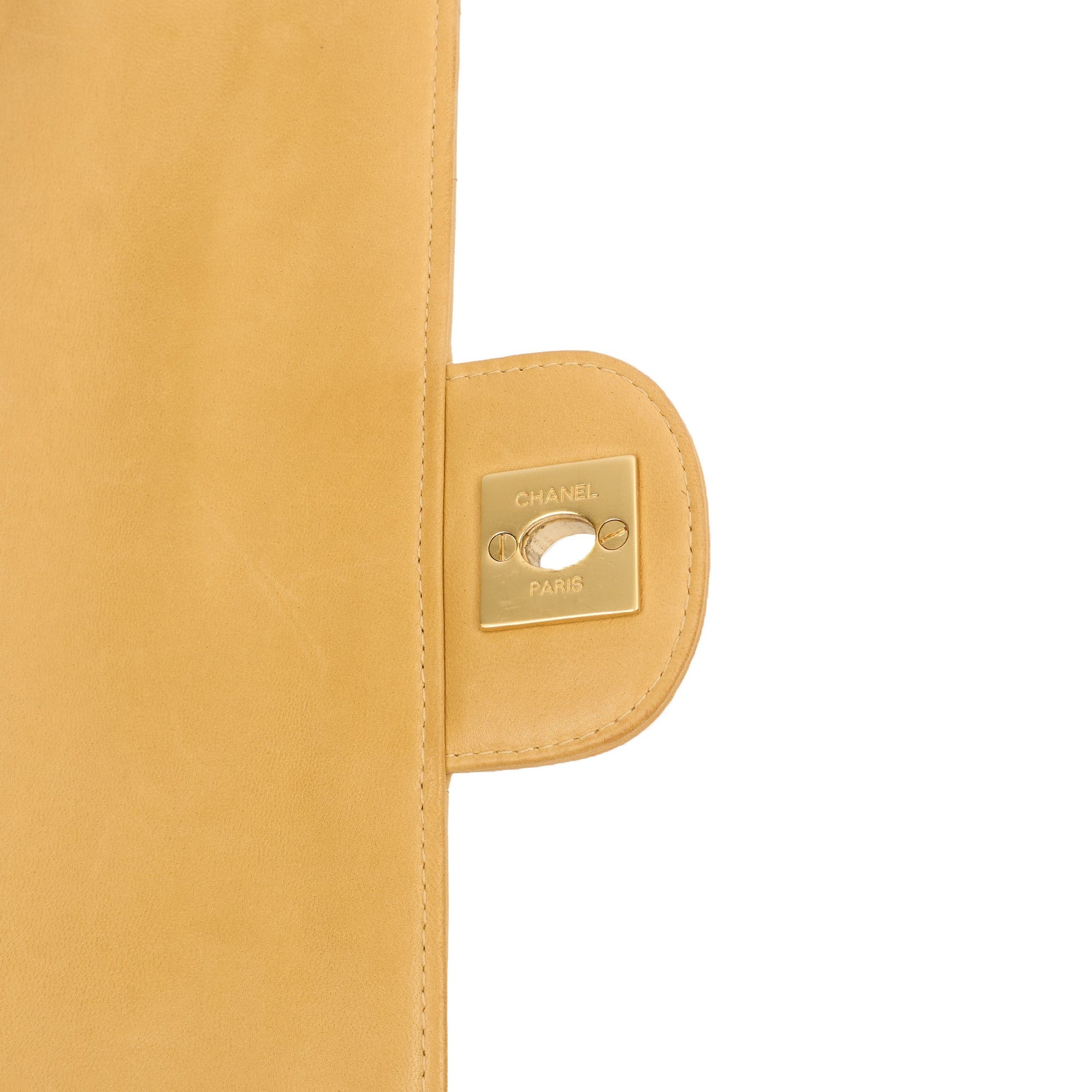 Chanel Chocolate Bar Quilted Flap Bag - East West in Neutral, Lambskin Leather — Alternate View 9