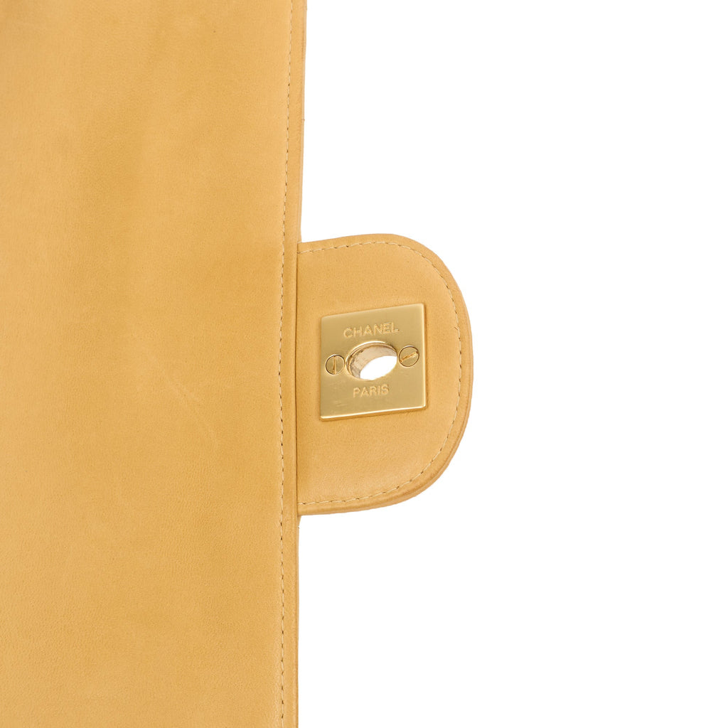Chanel Chocolate Bar Quilted Flap Bag - East West in Neutral, Lambskin Leather — Alternate View 19