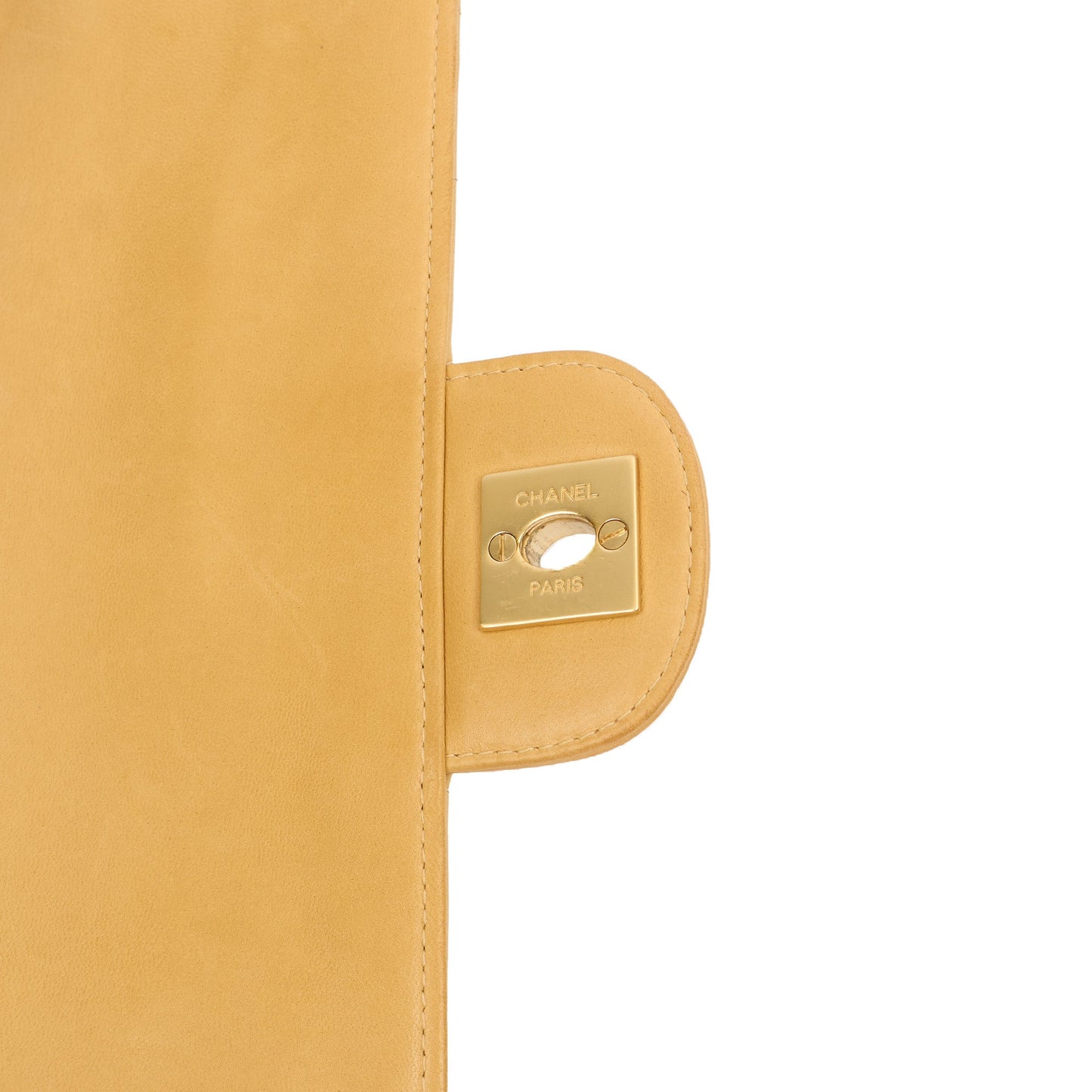 Chanel Chocolate Bar Quilted Flap Bag - East West in Neutral, Lambskin Leather — Alternate View 19