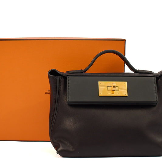 Hermes 24 / 24 - 21 in Black, Swift Leather — Side View
