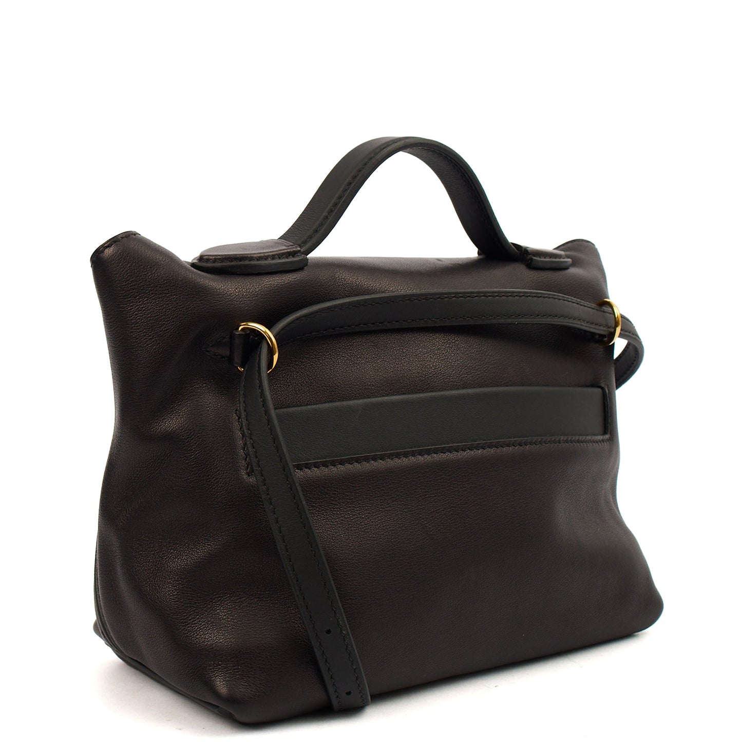 Hermes 24 / 24 - 21 in Black, Swift Leather — Back View
