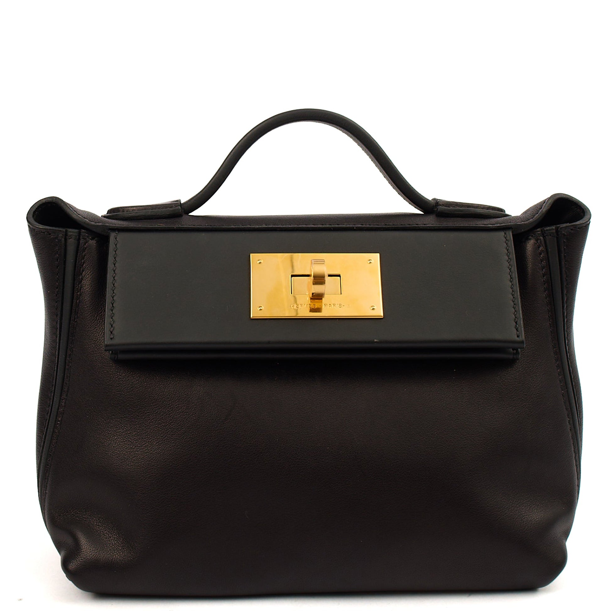 Hermes 24 / 24 - 21 in Black, Swift Leather — Front View