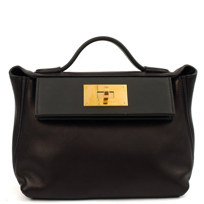 Hermes 24 / 24 - 21 in Black, Swift Leather — Front View