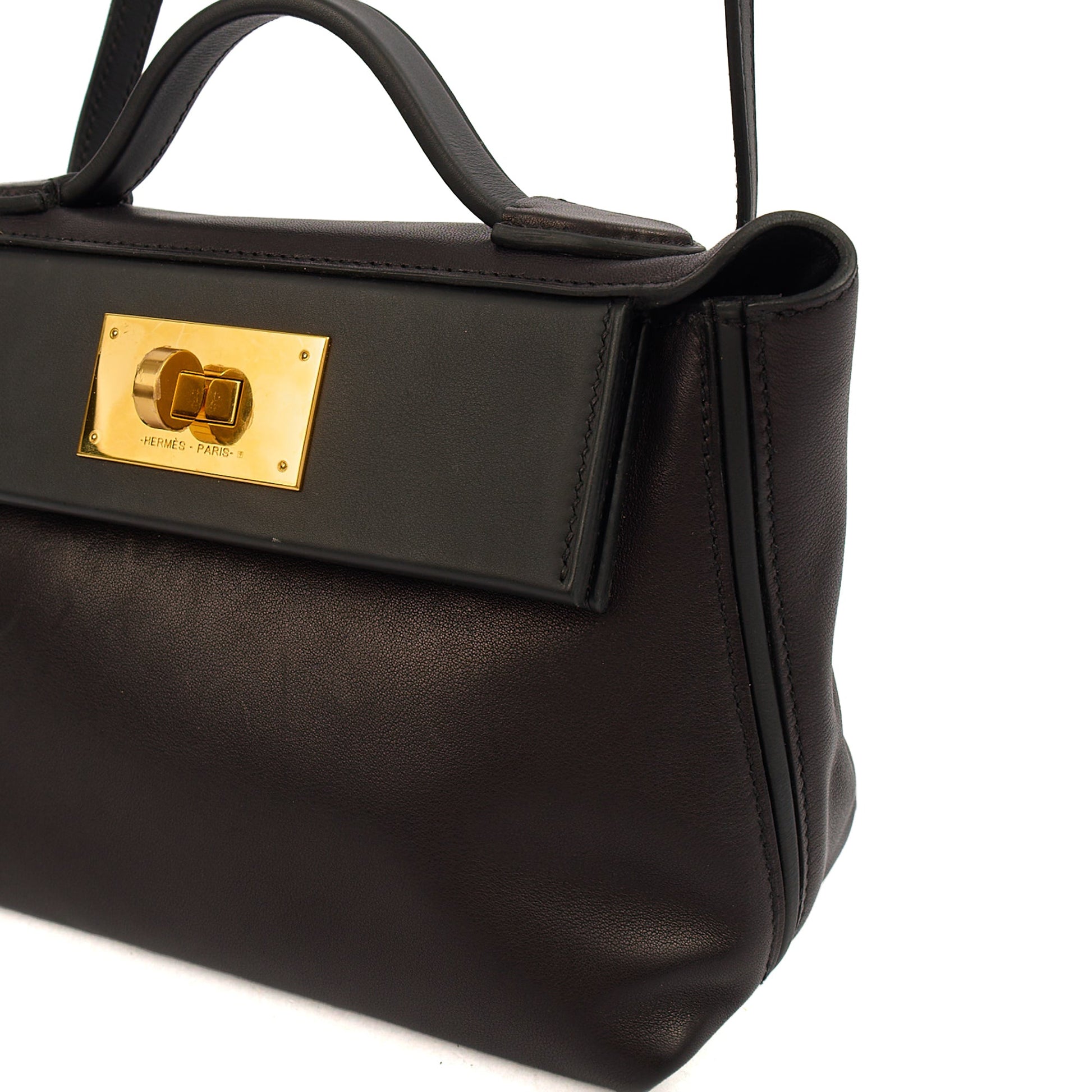 Hermes 24 / 24 - 21 in Black, Swift Leather — Lifestyle View