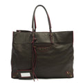 Balenciaga Tote Papier A4 Tote in Grey, Leather — Front View