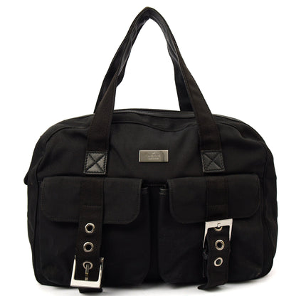 Gucci Tote Canvas Tote in Black, Fabric — Front View