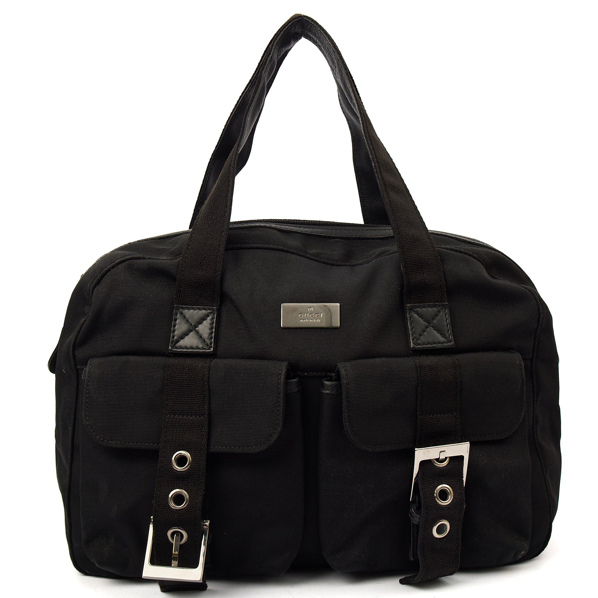 Gucci Tote Canvas Tote in Black, Fabric — Alternate View 7