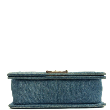 Chanel Shoulder Bag Boy - Medium in Blue, Fabric — Alternate View 22