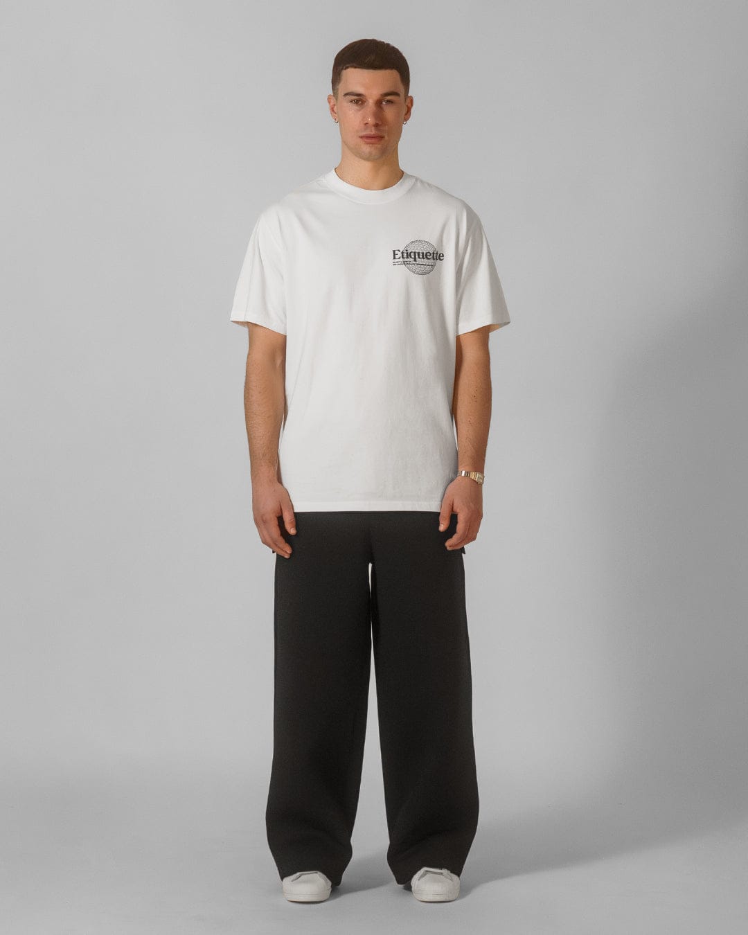 Etiquette Sphere Tee 'White' — White — Size S — Back View
