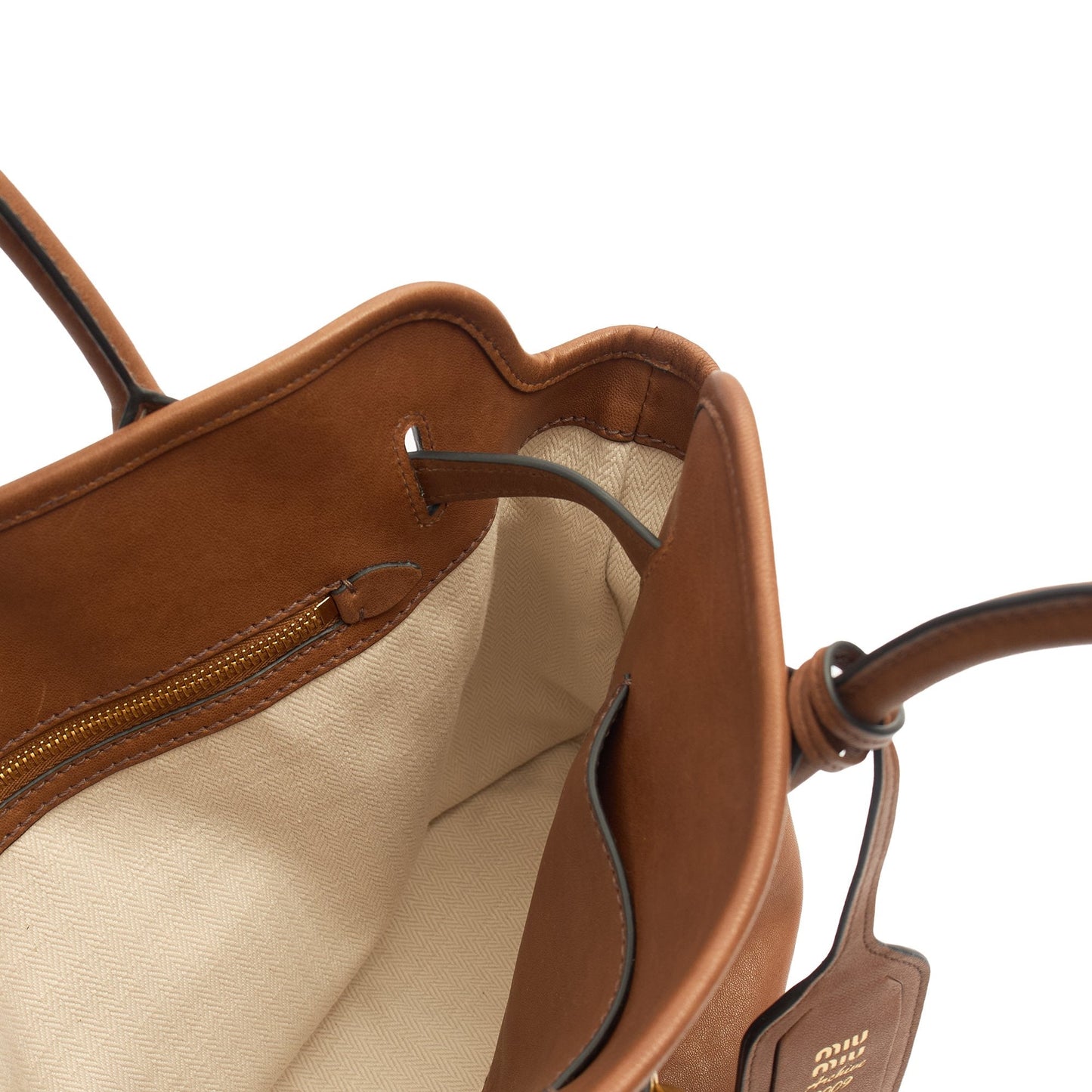 Miu Miu Tote Tote in Brown, Leather — Alternate View 7