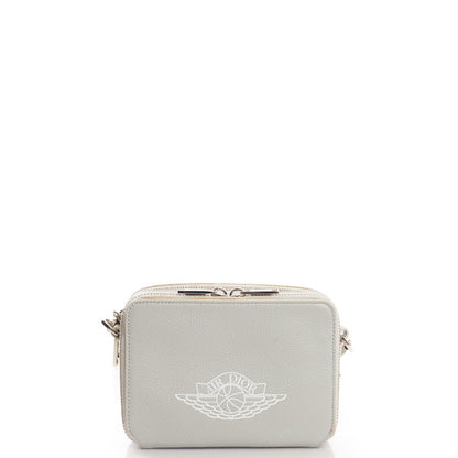 Christian Dior Cross Body Dior X Jordan Wings Messenger Bag in White, Calfskin — Front View