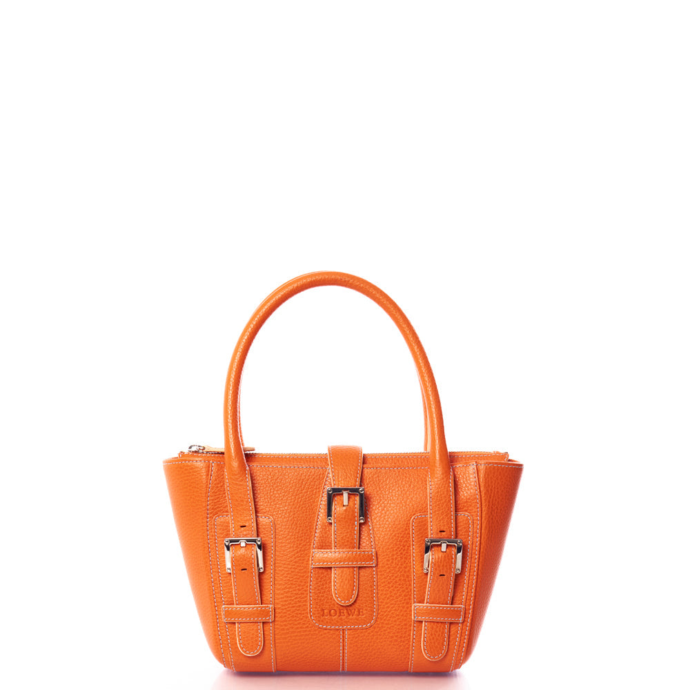 Loewe Vintage Shoulder Bag in Orange, Leather — Alternate View 9