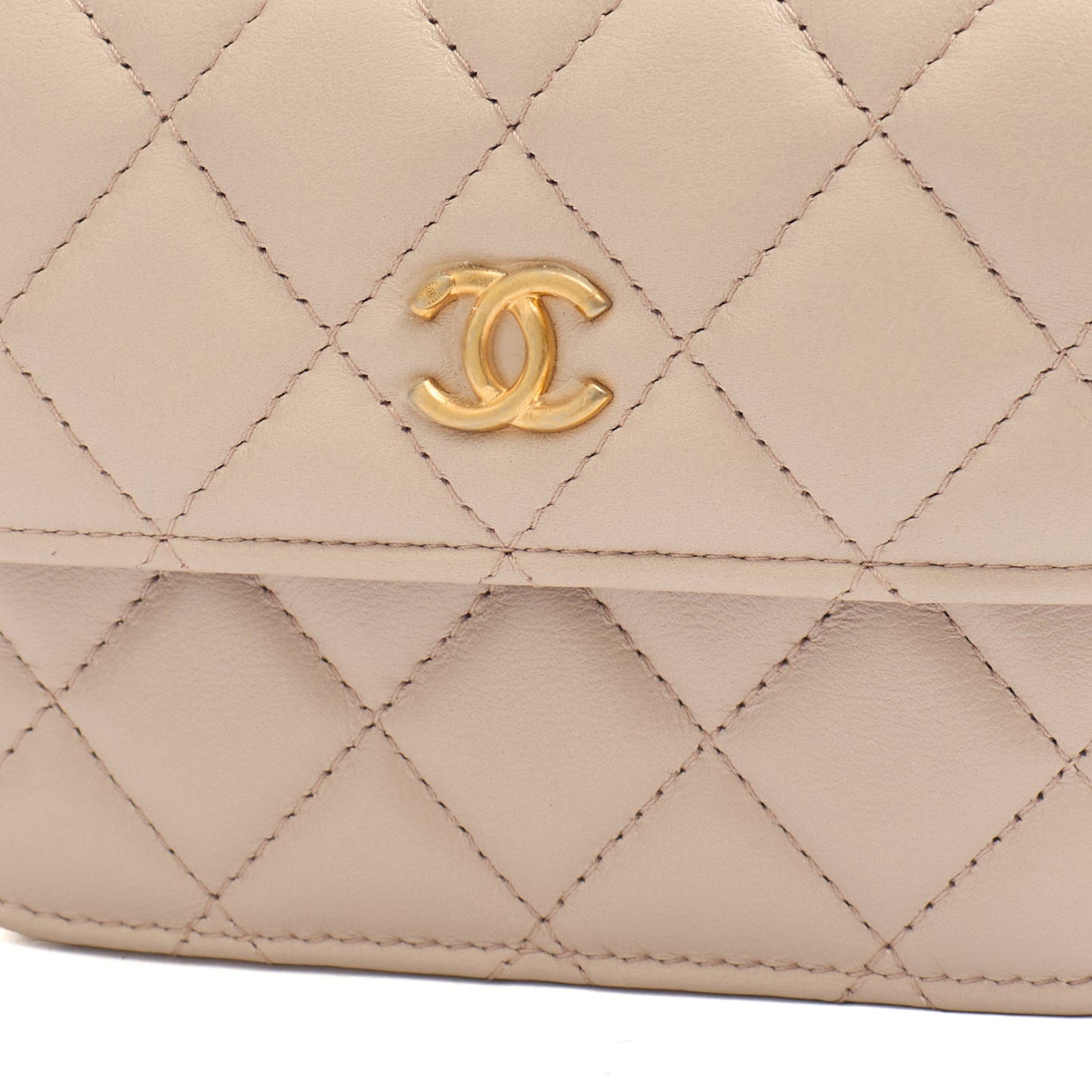 Chanel Cross Body Pearl Crush Square Flap Bag - Mini in Cream, Lambskin Leather — Alternate View 18