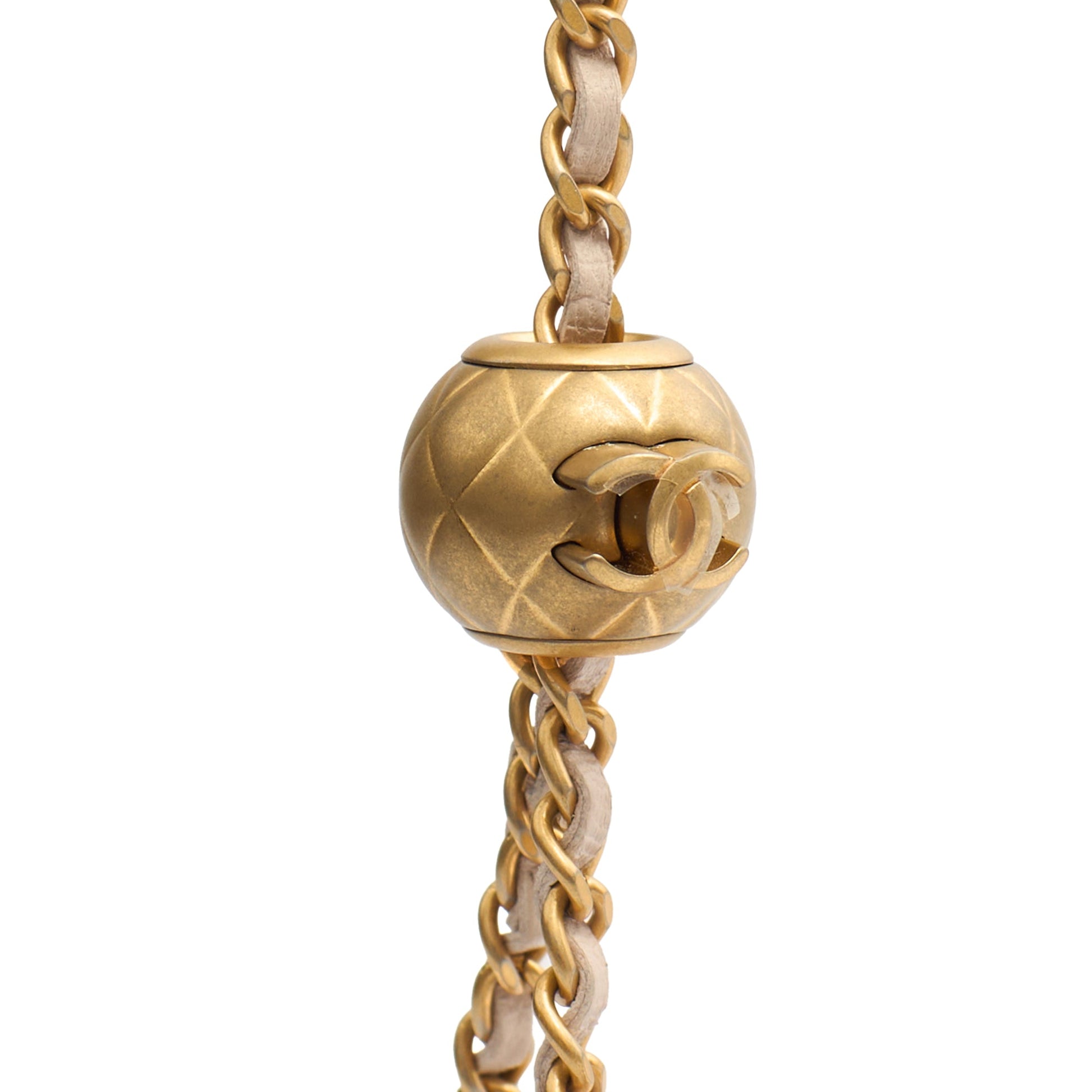 Chanel Cross Body Pearl Crush Square Flap Bag - Mini in Cream, Lambskin Leather — Lifestyle View