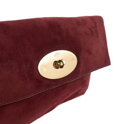 Mulberry Clutch Bayswater Clutch in Red, Suede — Lifestyle View