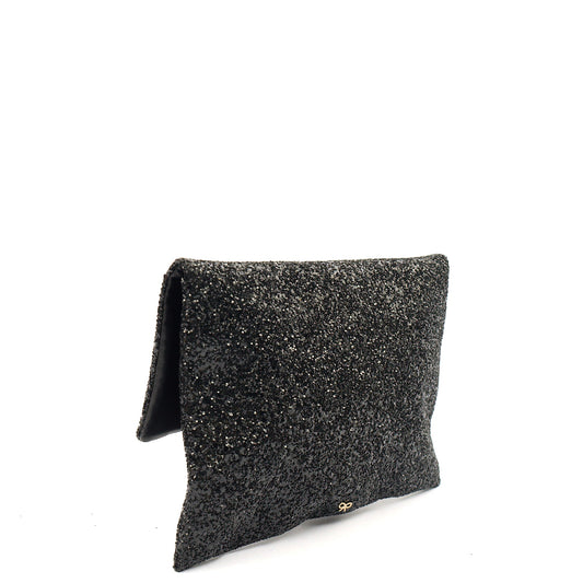 Anya Hindmarch Clutch Clutch in Black, Other — Side View