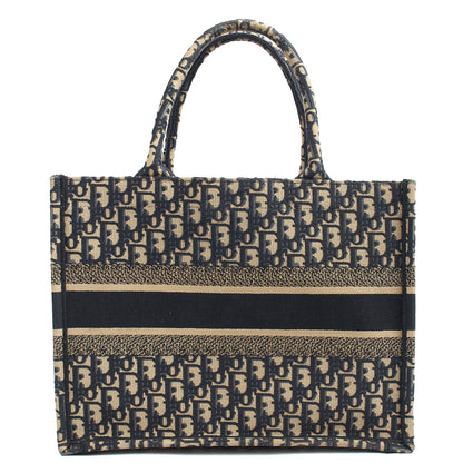 Christian Dior Tote Book Tote - Large in Blue, Fabric — Back View