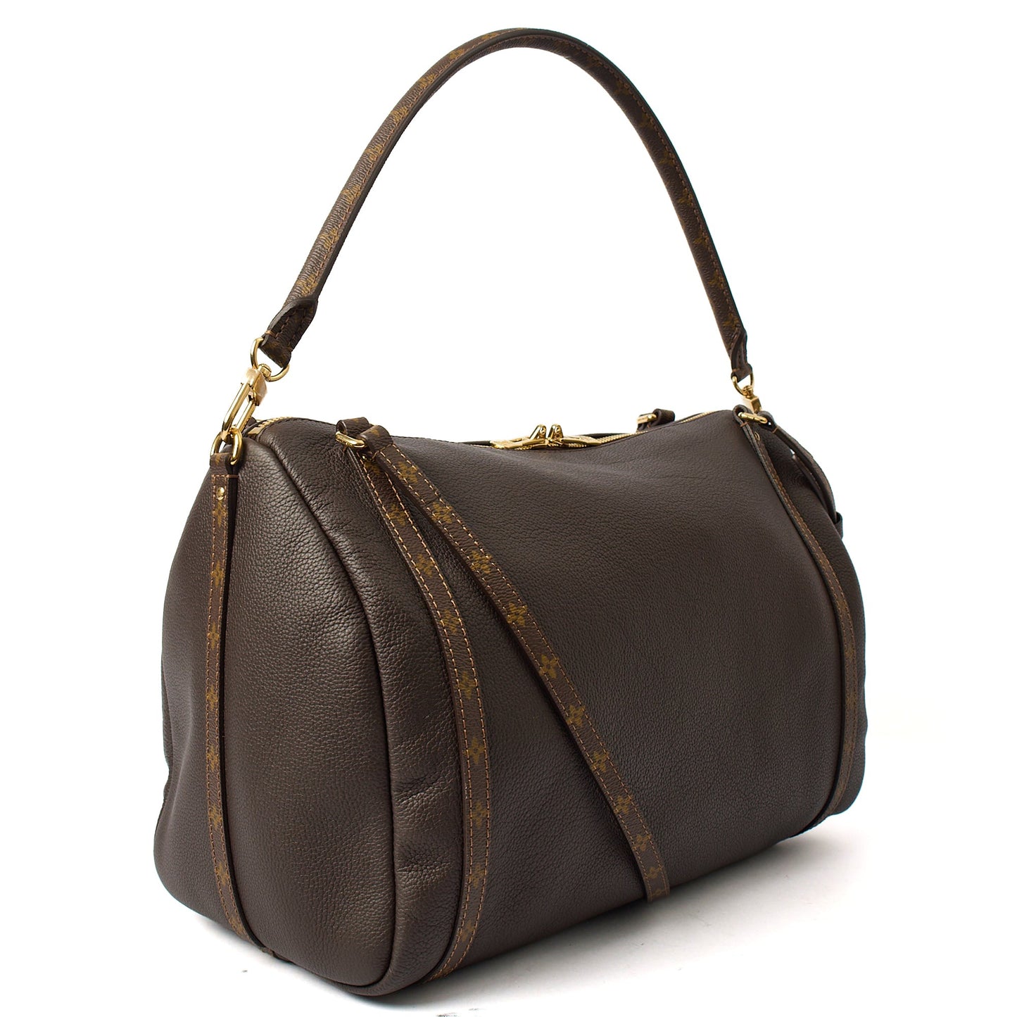 Louis Vuitton Tote Express MM in Brown, Leather — Back View