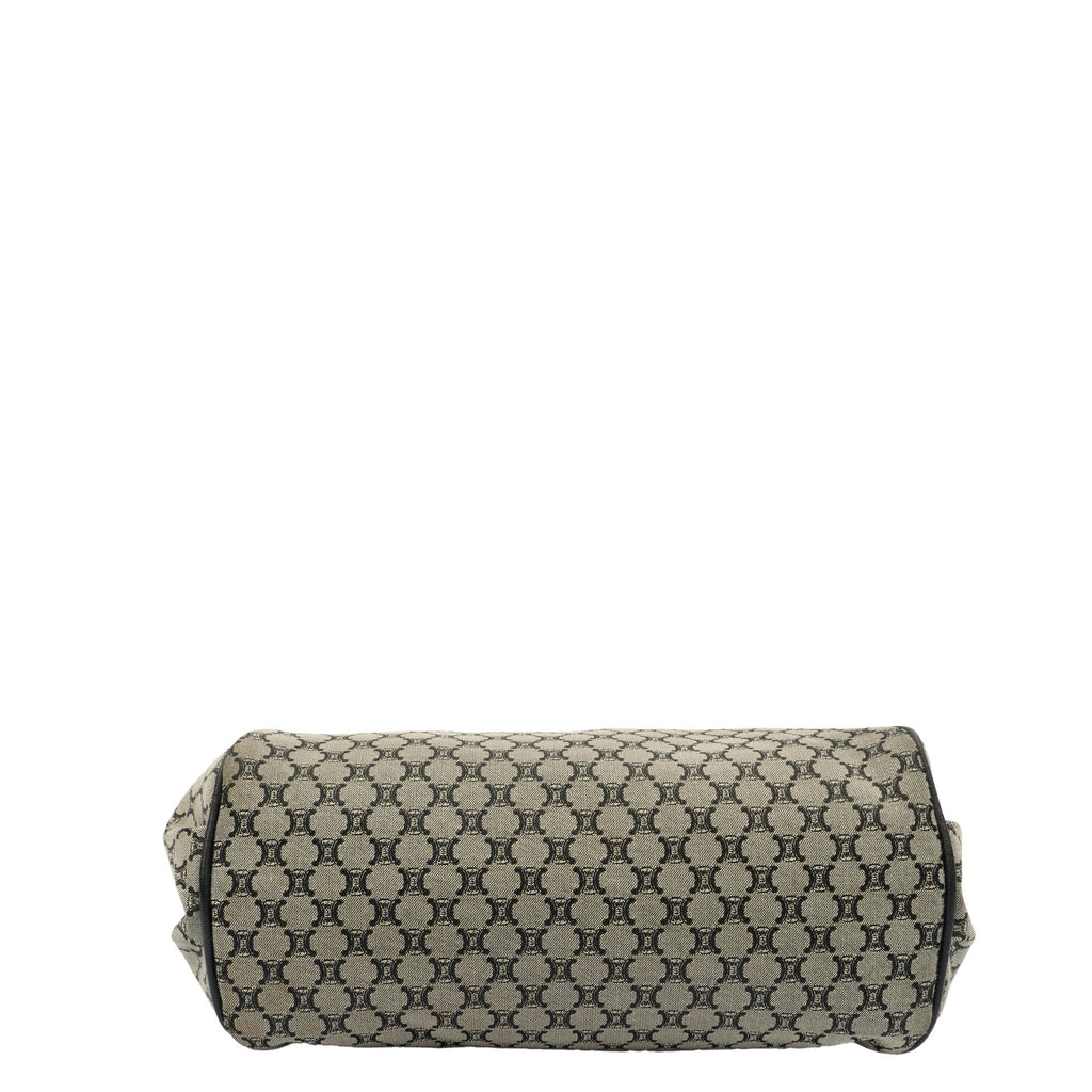 Celine Shoulder Bag Vintage Shoulder Bag in Navy, Canvas — Top View