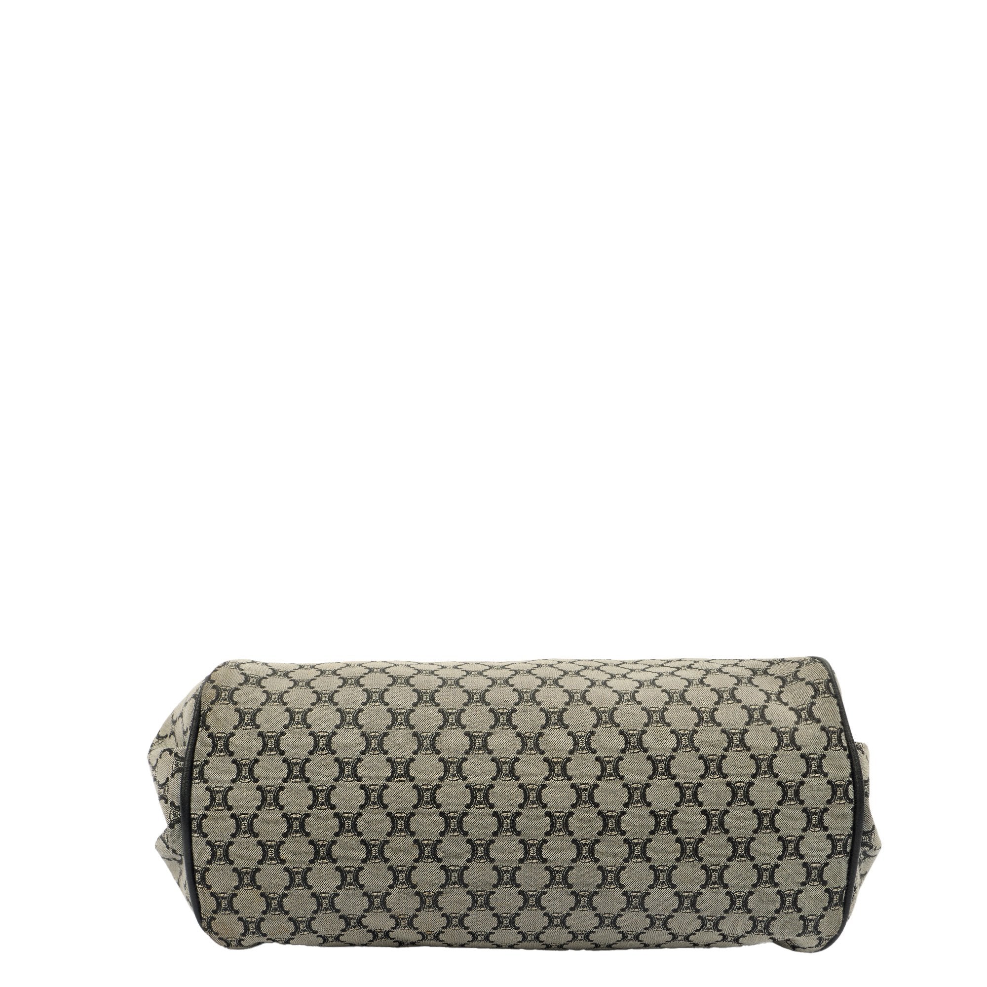 Celine Shoulder Bag Vintage Shoulder Bag in Navy, Canvas — Top View