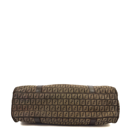 Fendi Tote Zucca Tote in Brown, Fabric — Lifestyle View