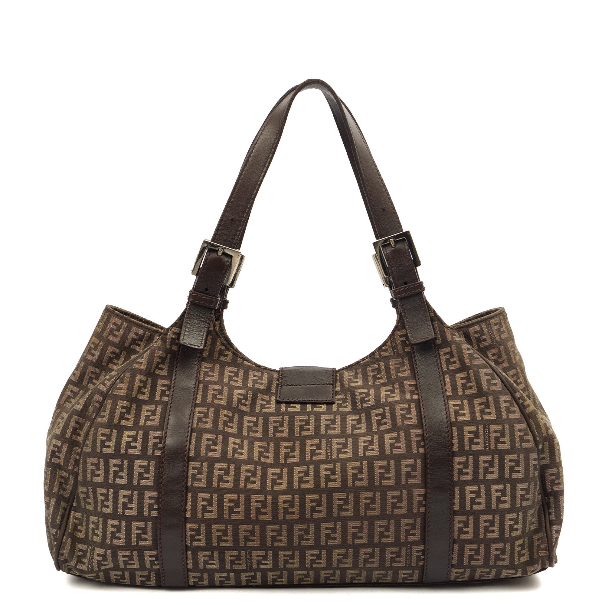 Fendi Tote Zucca Tote in Brown, Fabric — Alternate View 12