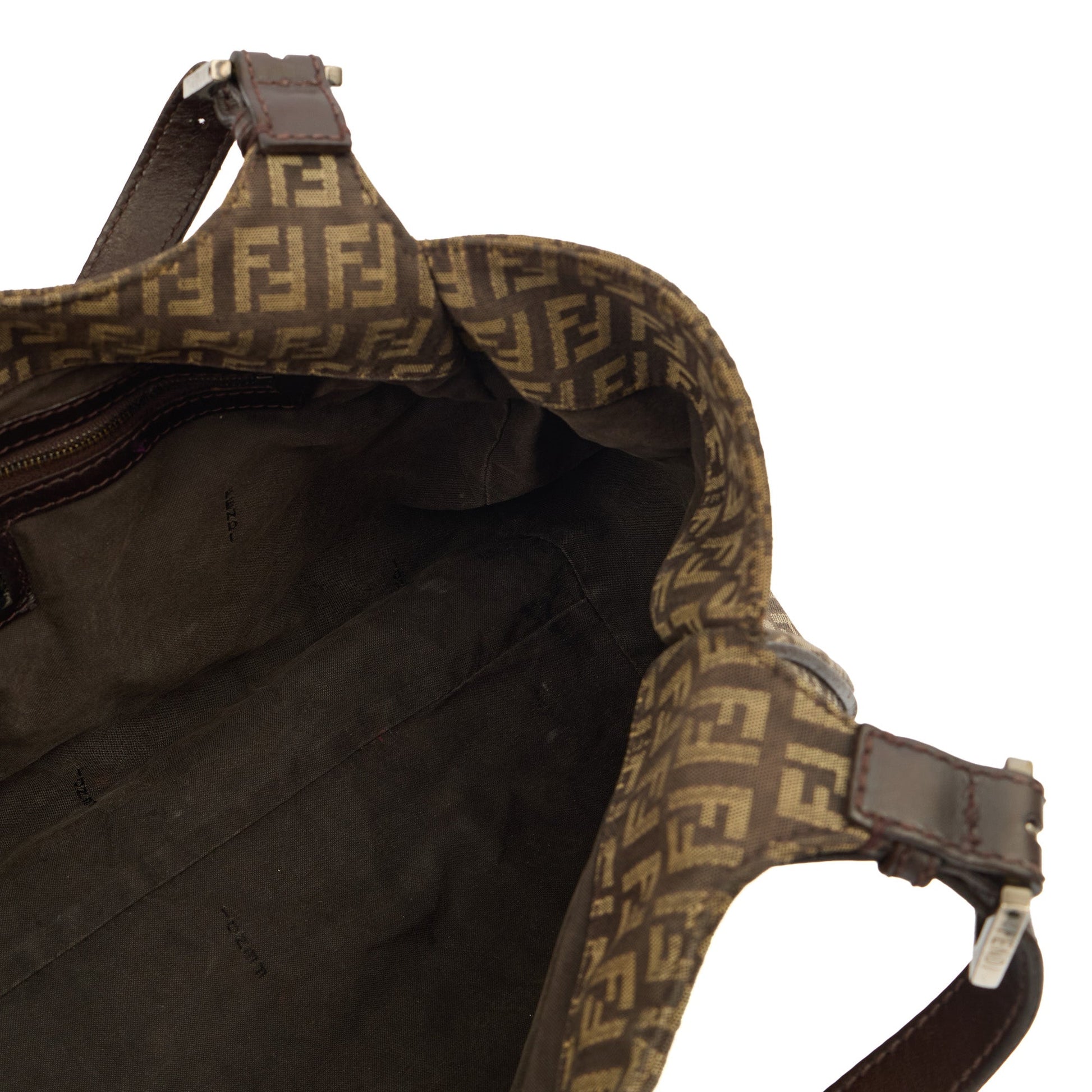 Fendi Tote Zucca Tote in Brown, Fabric — Alternate View 8