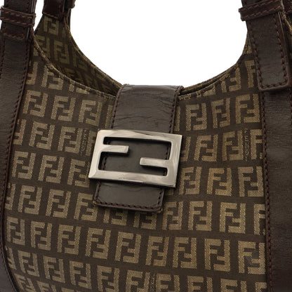 Fendi Tote Zucca Tote in Brown, Fabric — Alternate View 7