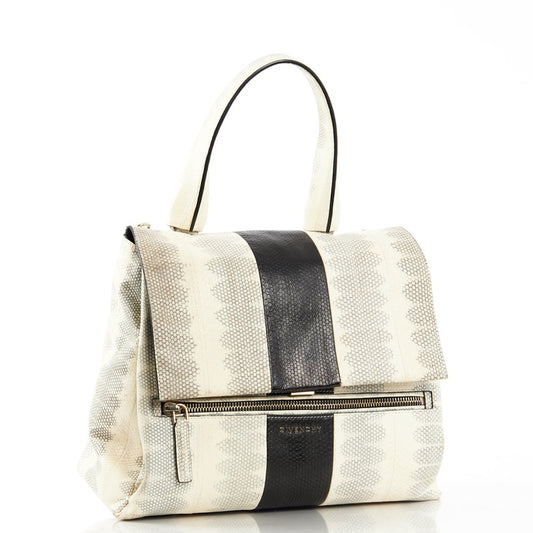 Givenchy Tote Pandora - Medium in Storm Gray, Exotic Effect Leather — Side View