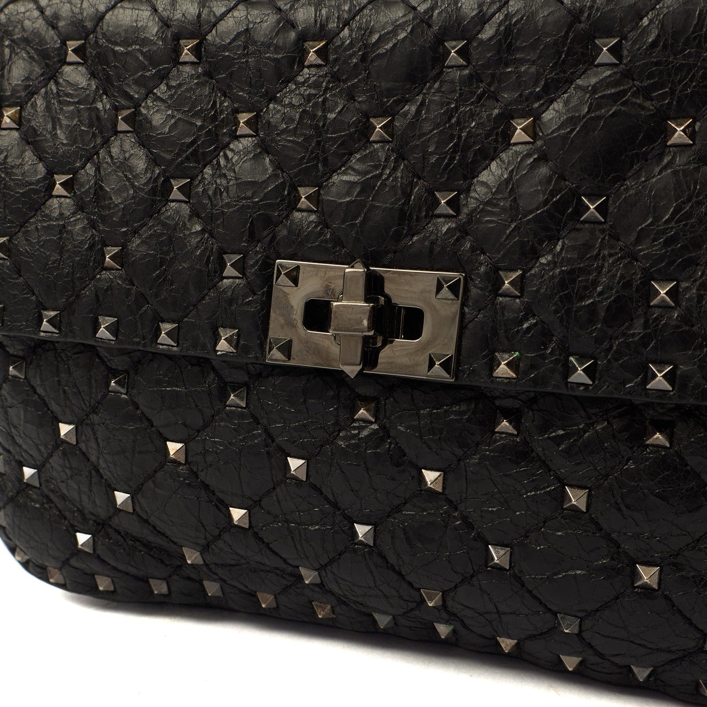 Valentino Shoulder Bag Rockstud Spike Medium in Black, Calfskin — Alternate View 12