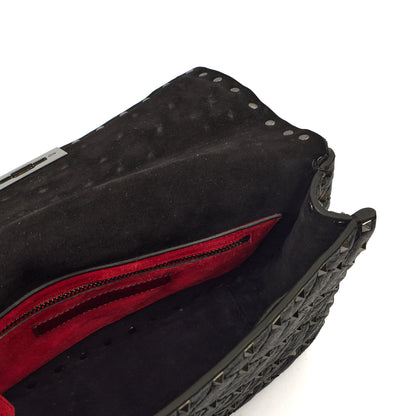Valentino Shoulder Bag Rockstud Spike Medium in Black, Calfskin — Alternate View 17