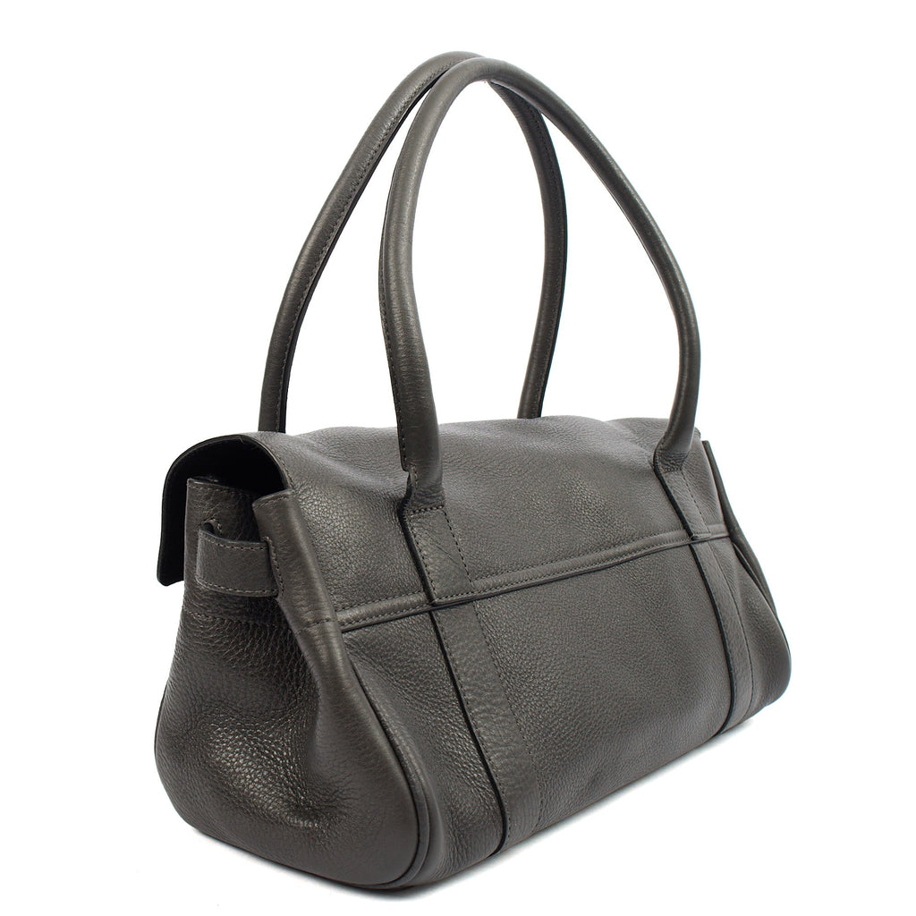 Mulberry Shoulder Bag Bayswater East West in Ebony, Leather — Back View