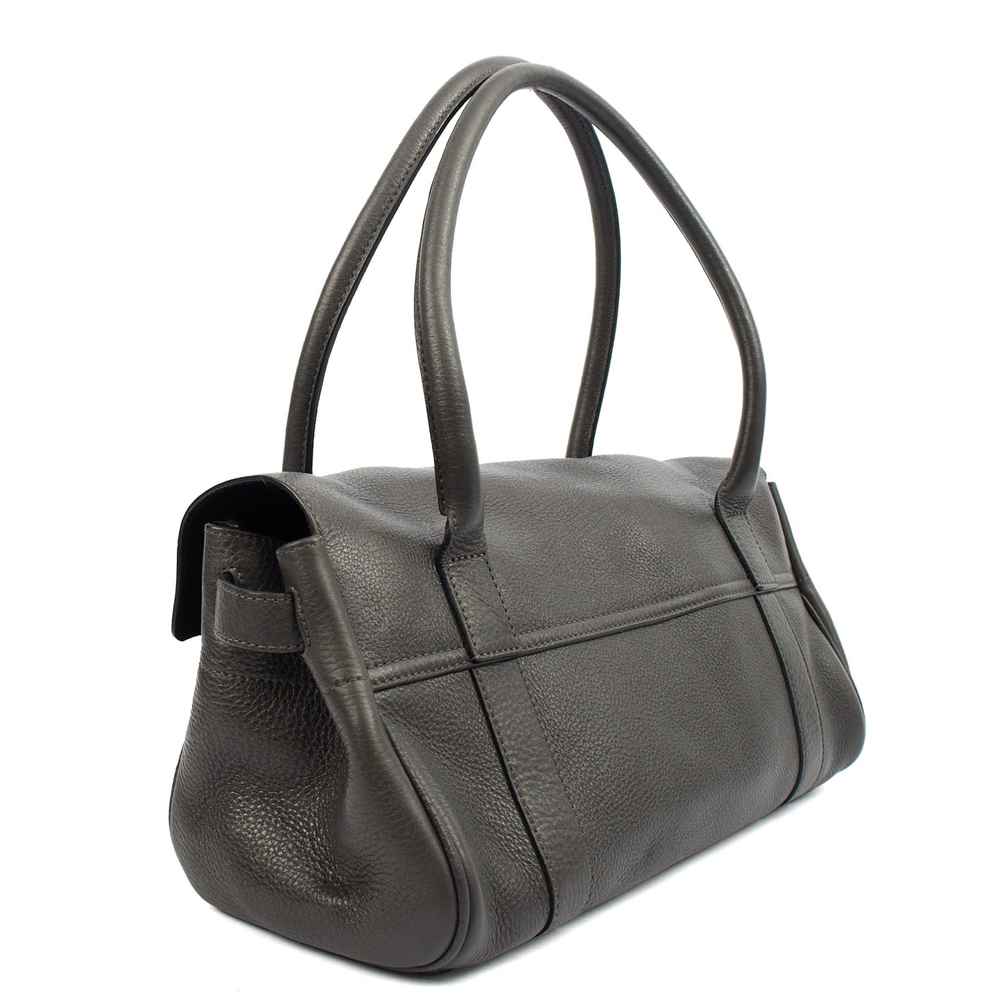 Mulberry Shoulder Bag Bayswater East West in Ebony, Leather — Back View