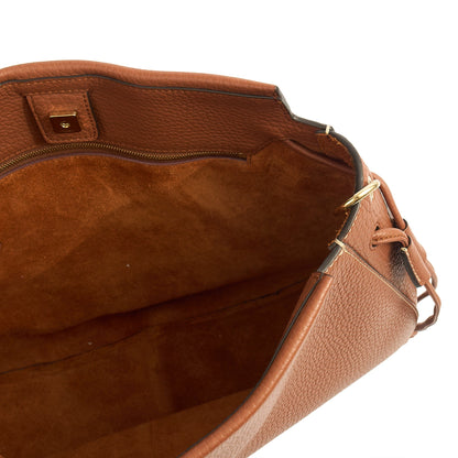 Mulberry Tote Iris Hobo in Oak, Calfskin Leather — Detail View