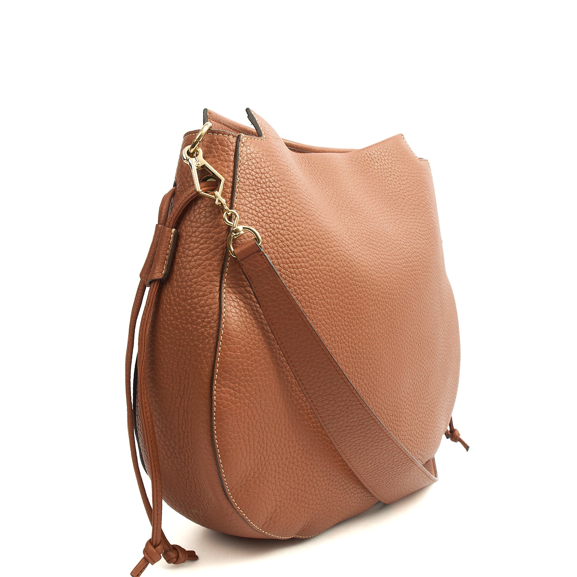 Mulberry Tote Iris Hobo in Oak, Calfskin Leather — Side View
