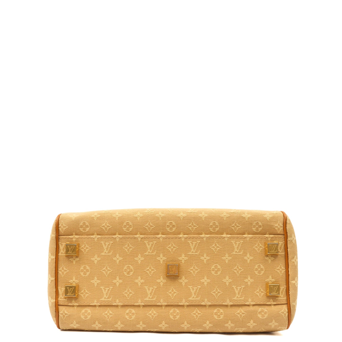 Louis Vuitton Top Handle Josephine PM in Mini Lin Beige, Leather — Detail View