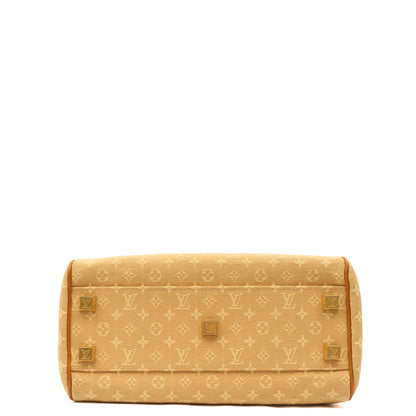 Louis Vuitton Top Handle Josephine PM in Mini Lin Beige, Leather — Detail View