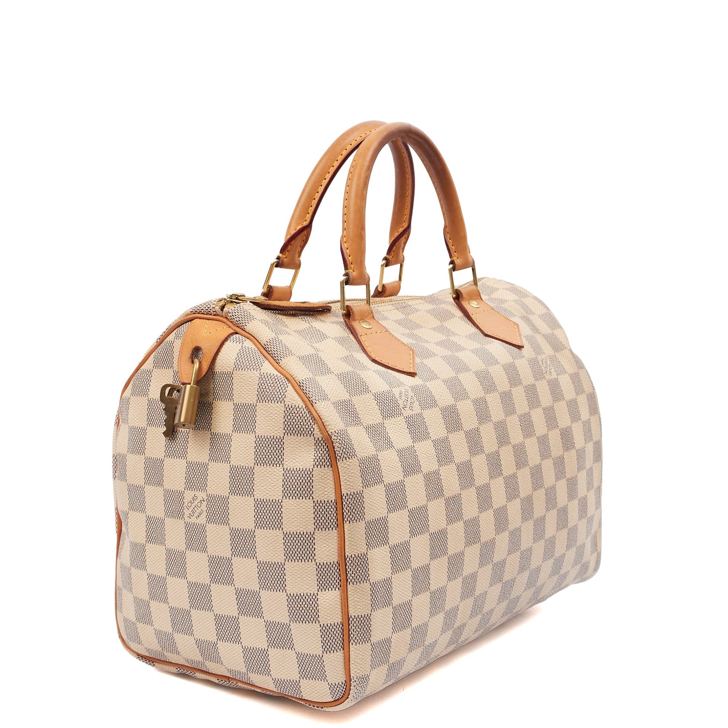 Louis Vuitton Tote Speedy 30 in Damier Azur, Canvas — Side View