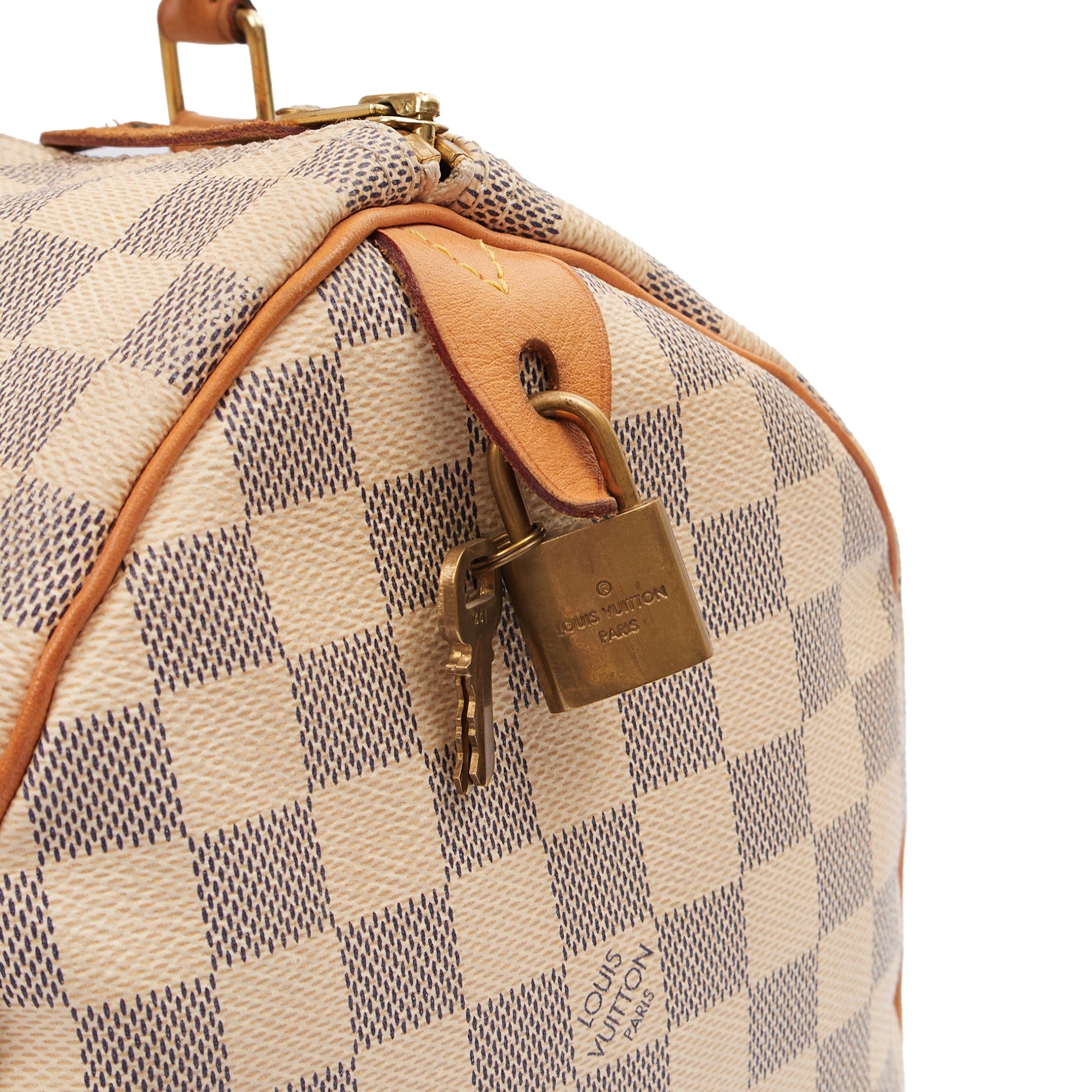 Louis Vuitton Tote Speedy 30 in Damier Azur, Canvas — Lifestyle View