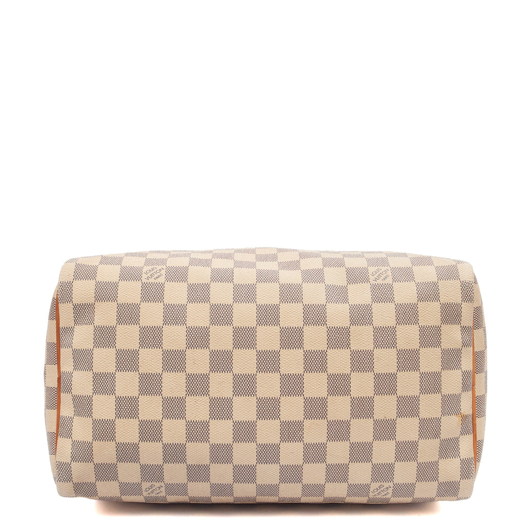 Louis Vuitton Tote Speedy 30 in Damier Azur, Canvas — Top View